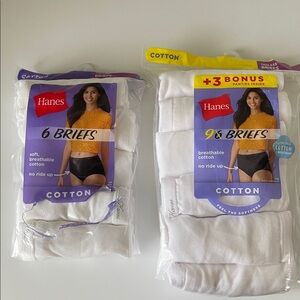 Hanes White Cotton Briefs Pack,14 total briefs